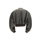 Gray Nylon Bomber