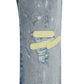 Blue Cotton Straight-Leg Jeans