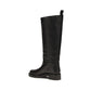 Black Calf Leather Bos Taurus Flat Boots