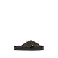 Bicolor Polyester Flat Sandals