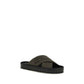 Bicolor Polyester Flat Sandals