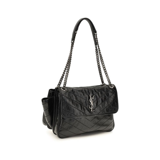 Black Calf Leather Bos Taurus Shoulder Bag