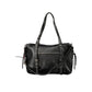 Black Polyurethane Women Bag