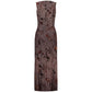 Brown Polyester Women's Dress