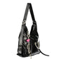 Nero Polyurethane Women's Bag With Adjustable Shoulder Handle