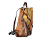 Brown Polyurethane Women's Backpack