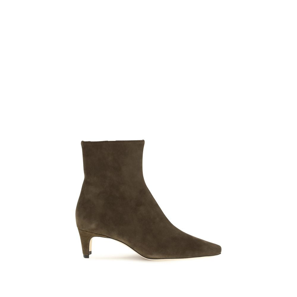 Black Calf Leather Bos Taurus Ankle Boots