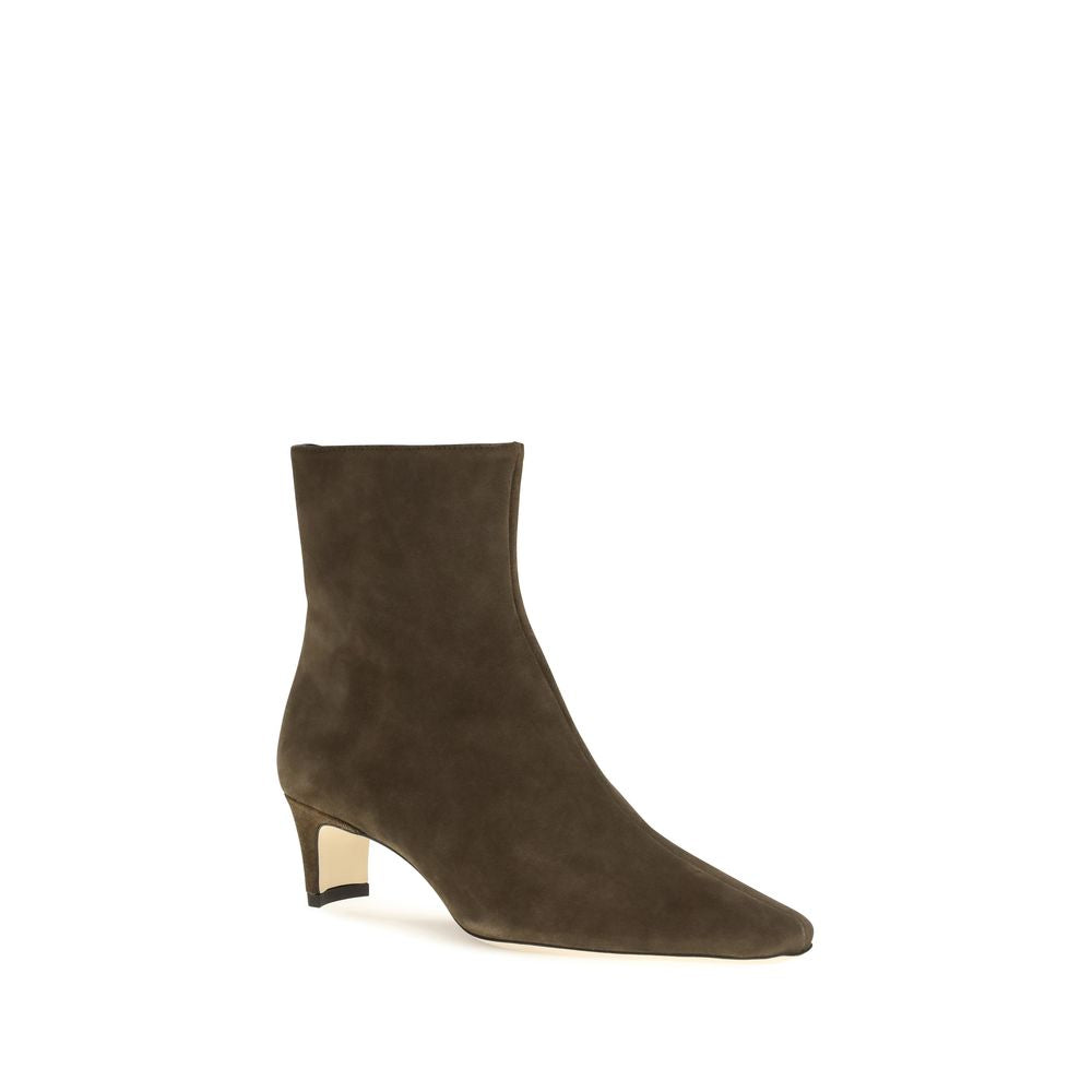 Black Calf Leather Bos Taurus Ankle Boots