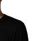 Black Sacred Heart Cotton Crew Neck T-shirt