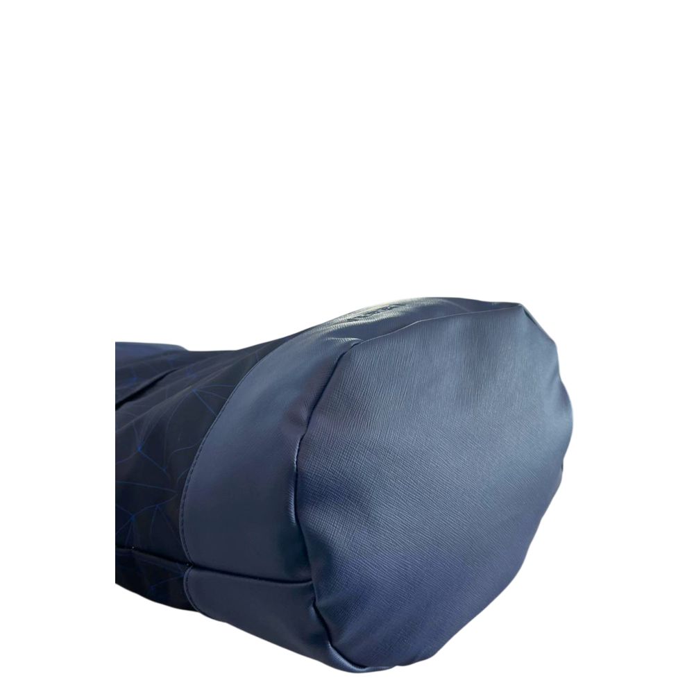 Blue Polyurethane Men's Backpack