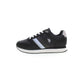 Black Polyester Men's Sneakers