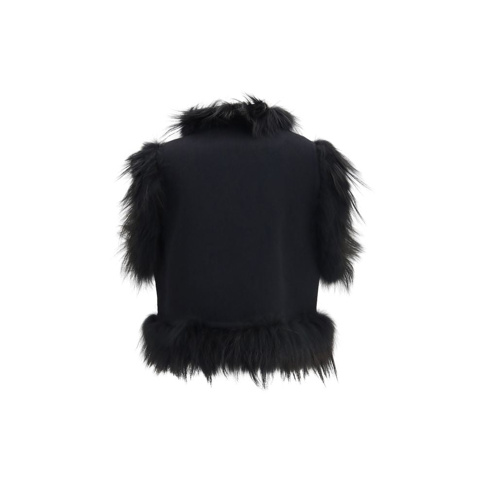 Black Wool Oves Aries Sleeveless Jacket