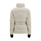 Beige Polyester Full-Length Jacket