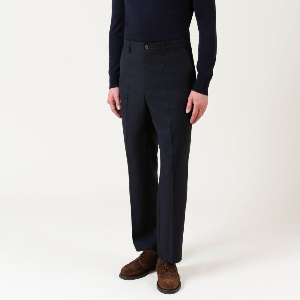 Blue Wool Dress Pants