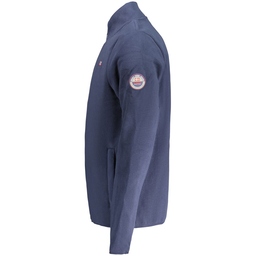 Blue Polyester Men's Sweatshirt