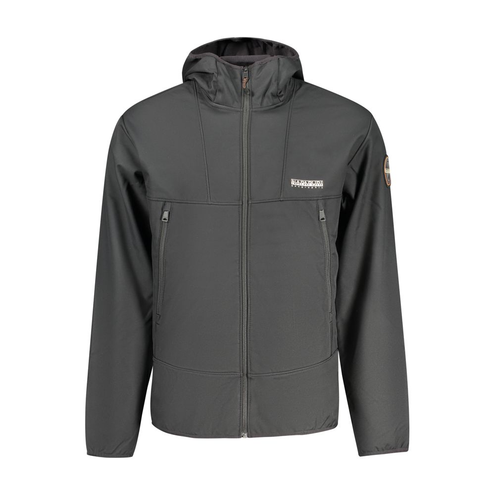 Black Polyester Shell Jacket