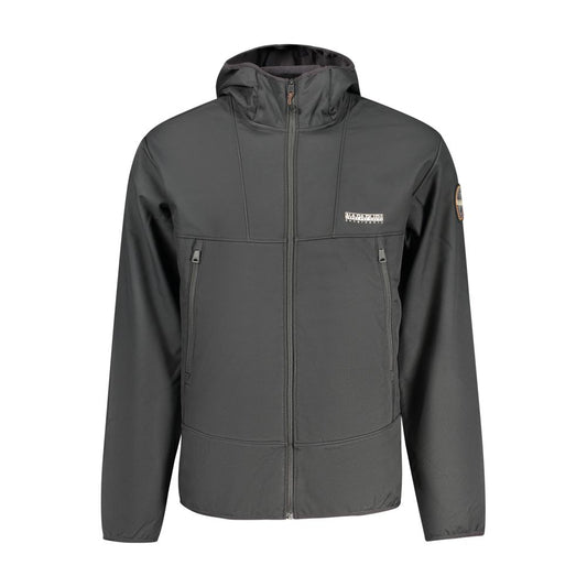 Black Polyester Men's Jacket