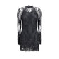 Black Polyamide Cocktail Dress