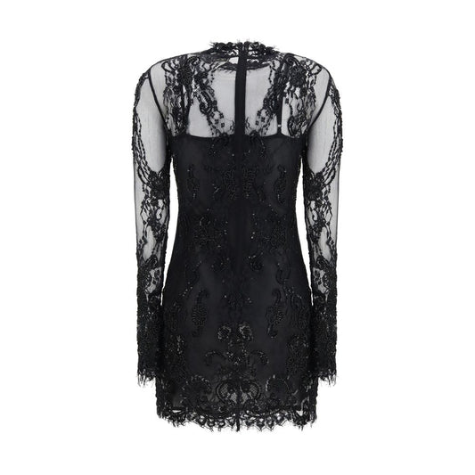 Black Polyamide Cocktail Dress
