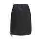 Black Silk Midi Skirt
