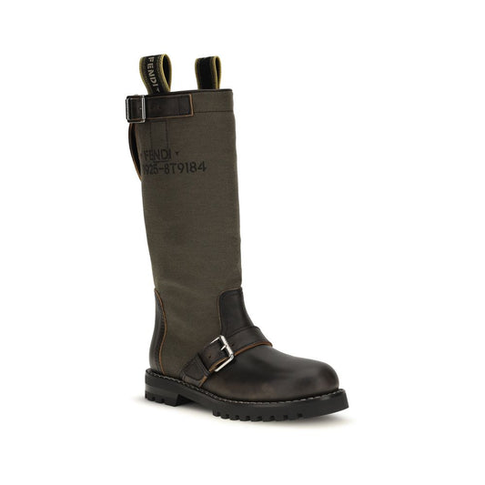 Bicolor Cotton Boots