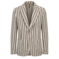 Beige Cotton Men Jacket