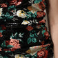 Black Floral Sequin Sleeveless Sheath Dress