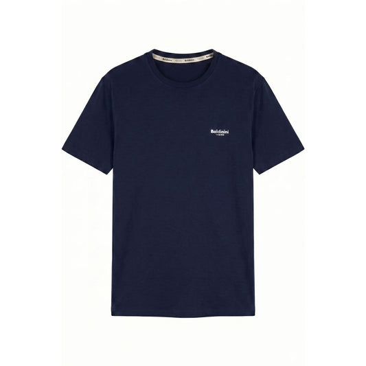 Blue Cotton Men's T-shirt