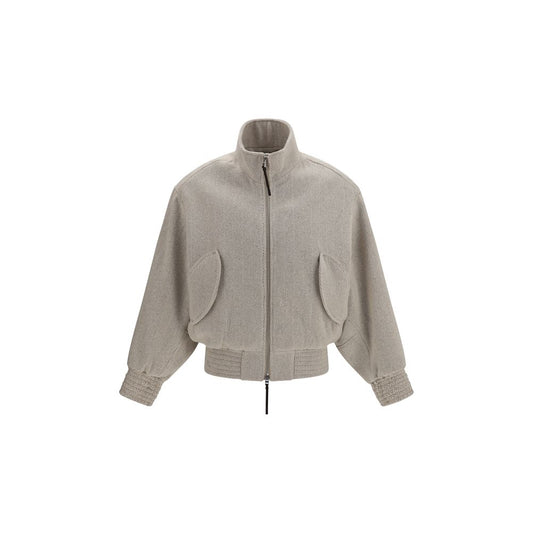 Beige Wool Oves Aries Bomber