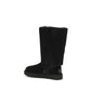 Black Suede Leather Lace-Up Boots