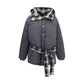Gray Polyamide Full-Length Jacket