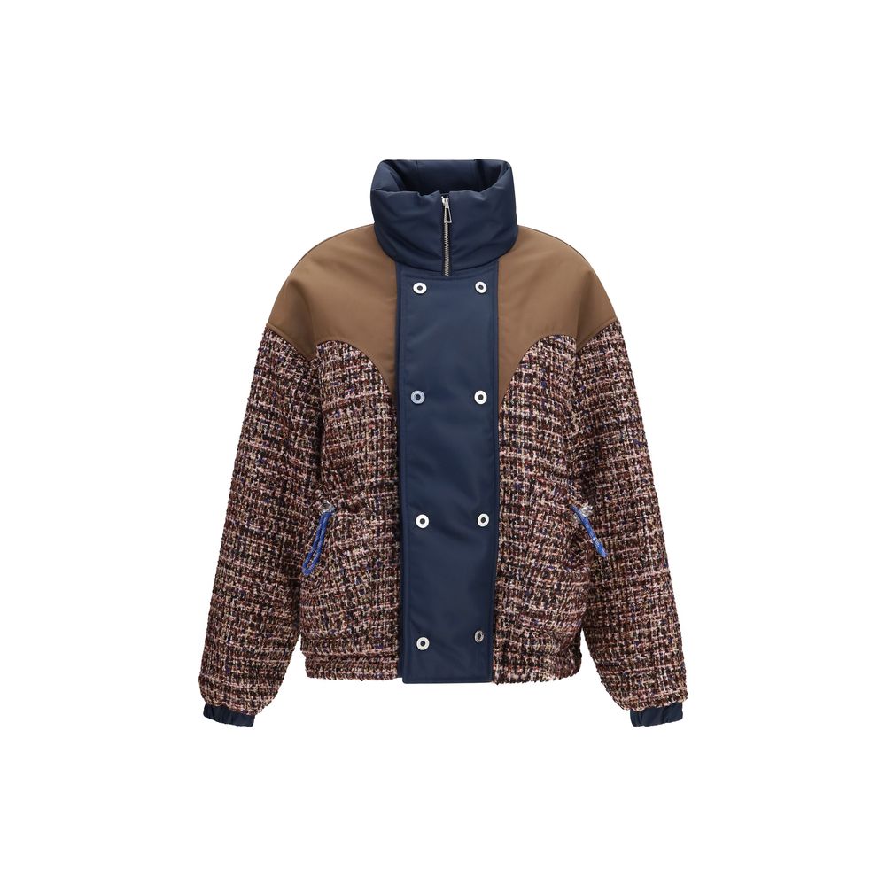 Multicolor Polyamide Biker Jacket