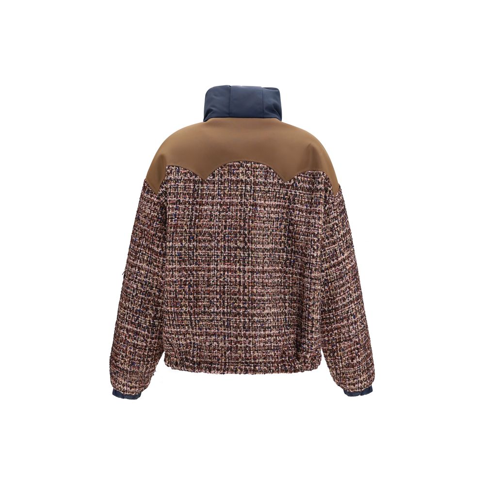 Multicolor Polyamide Biker Jacket