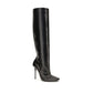Black Calf Leather Bos Taurus High Heel Boots