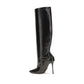 Black Calf Leather Bos Taurus High Heel Boots