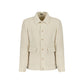 Beige Virgin Wool Full-Length Jacket