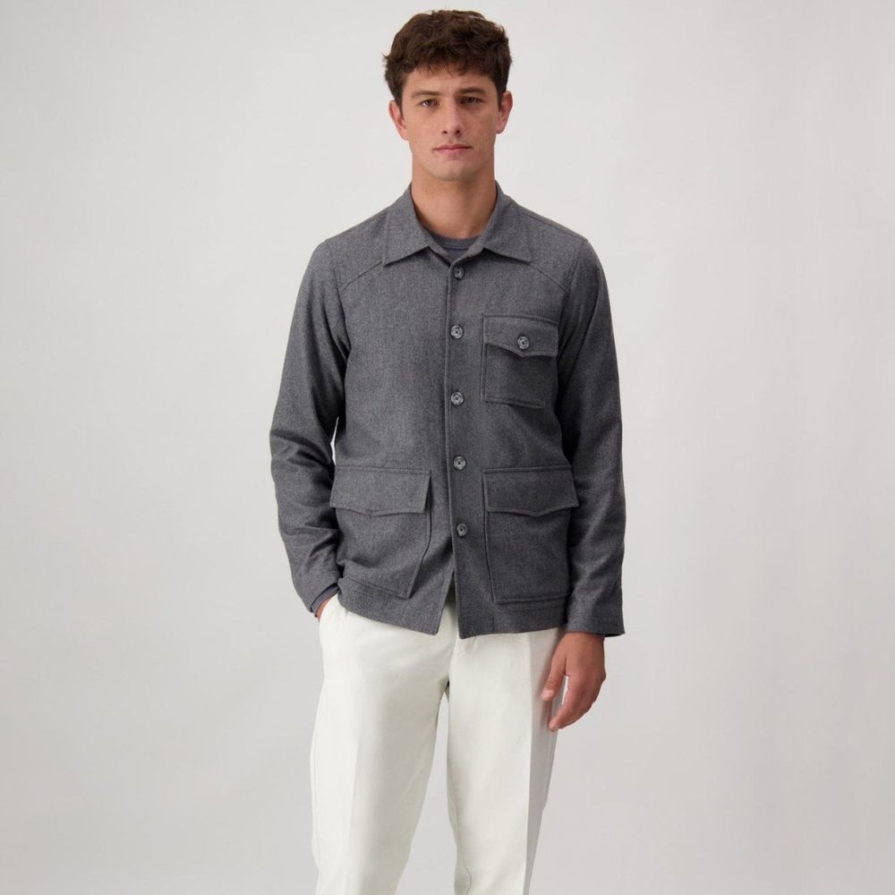 Gray Cashmere Full-Length Jacket