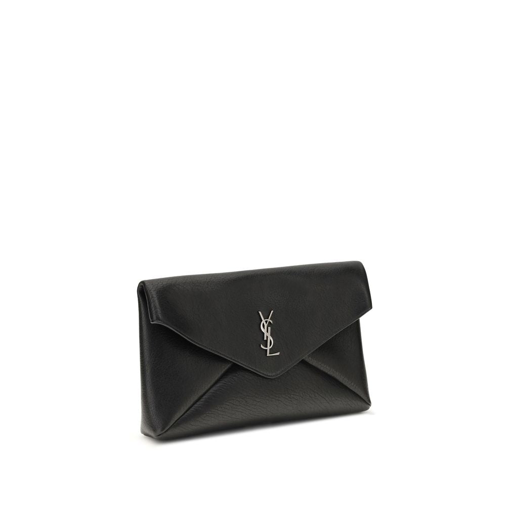 Black Calf Leather Bos Taurus Clutch Bag