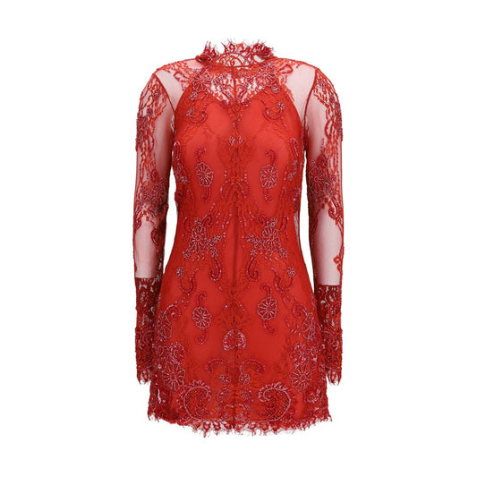 Red Polyamide Cocktail Dress