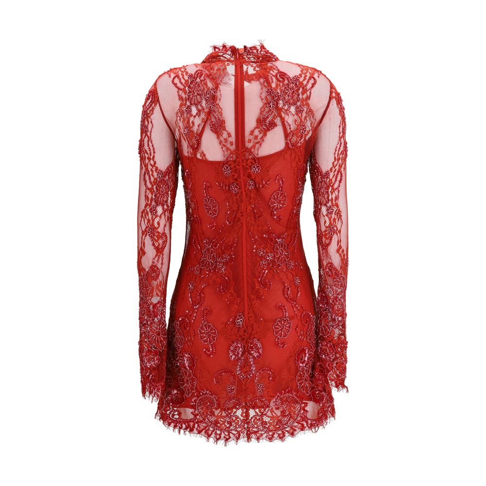 Red Polyamide Cocktail Dress