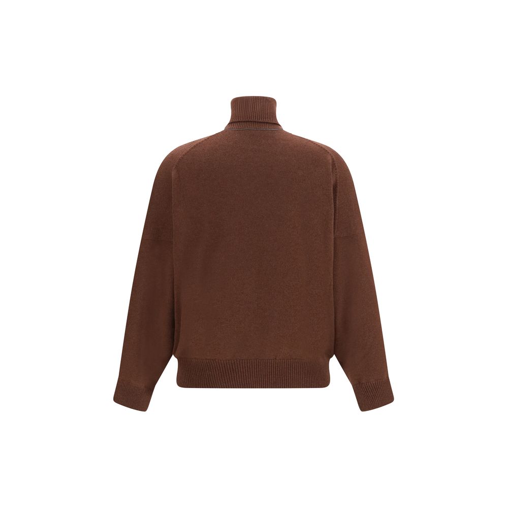 Brown Cashmere Turtleneck