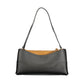 Nero Polyurethane Women Bag with Compartments and Central Pocket