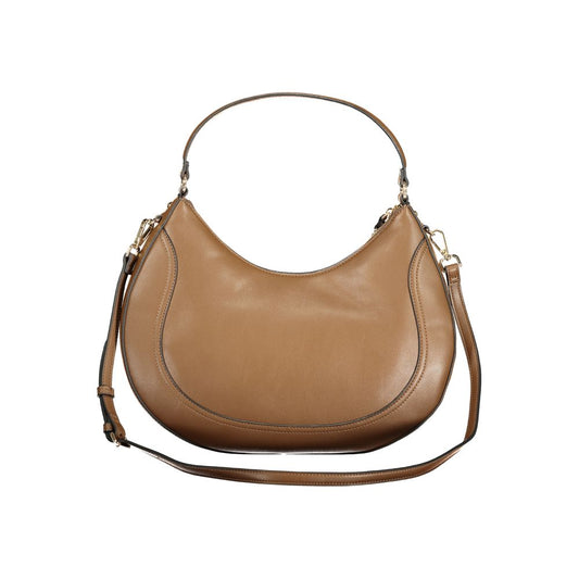 Brown Polyurethane Women's Bag