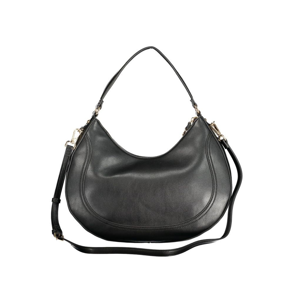 Black Polyurethane Women Bag