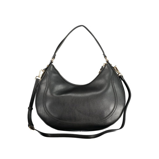Black Polyurethane Women Bag