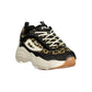Black Polyester Women's Sneaker