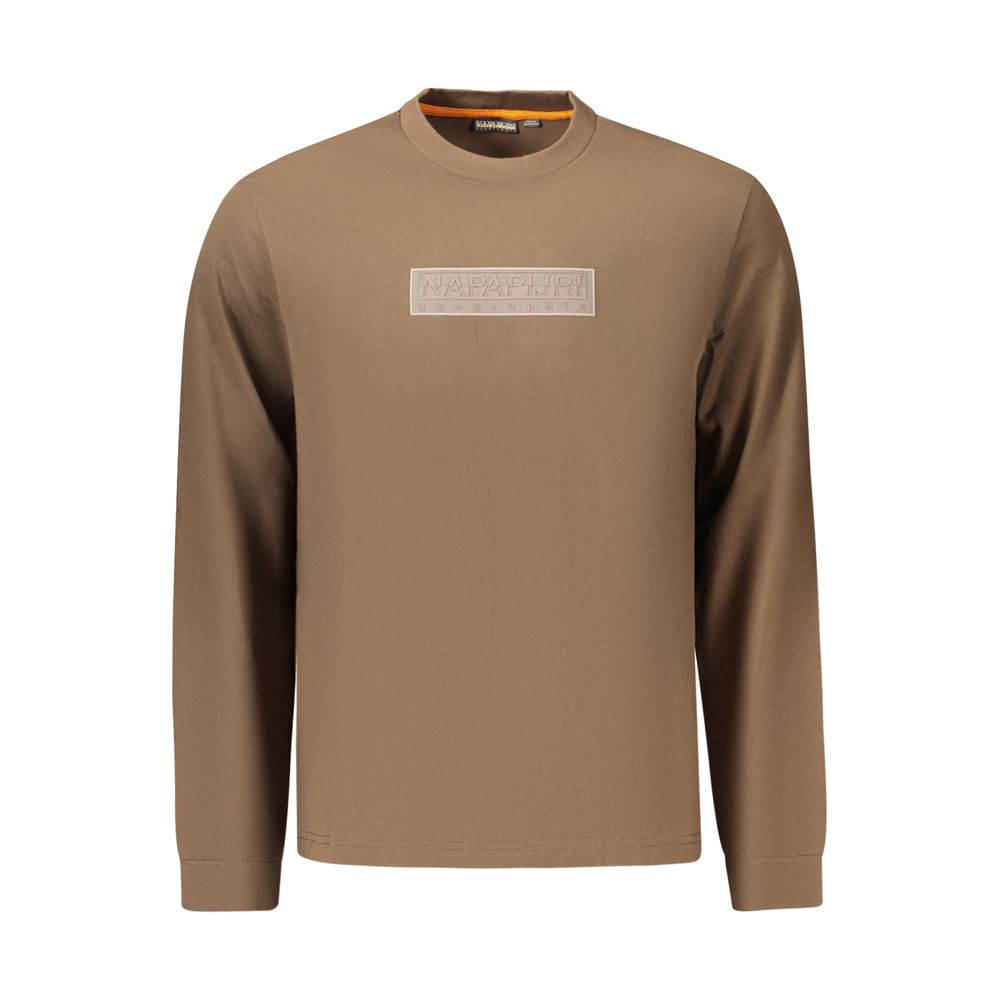 Brown Cotton Men's T-Shirt