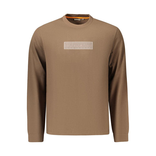 Brown Cotton Men's T-Shirt