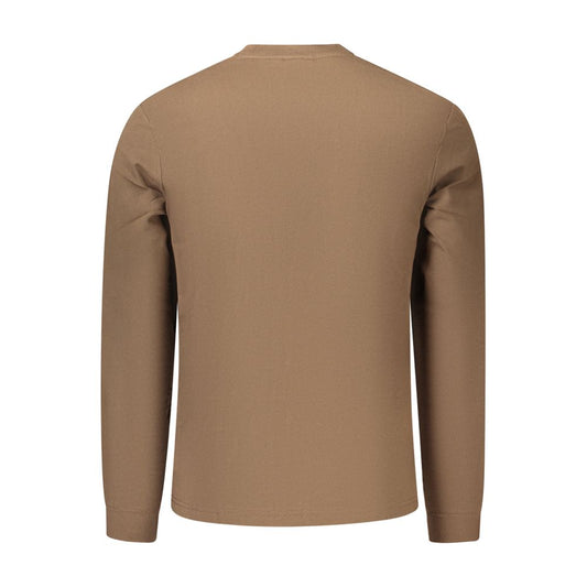 Brown Cotton Men's T-Shirt