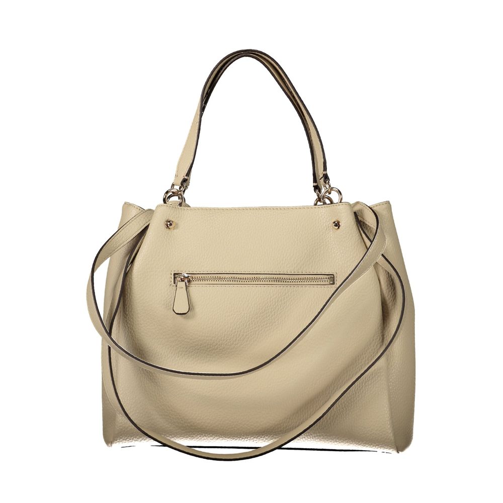 Beige Polyethylene Handbag